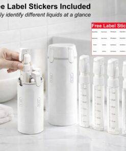 4-in-1 Travel Bottles for Toiletries, Travel Pump Bottle - image 9
