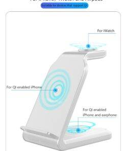 4 in 1 Wireless Charger Stand iPhone 13/14 Apple Watch 7 AirPods Pro Android Black