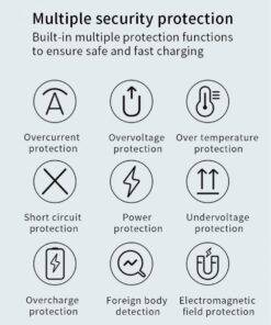 4 in 1 Wireless Charger Stand iPhone 13/14 Apple Watch 7 AirPods Pro Android Black