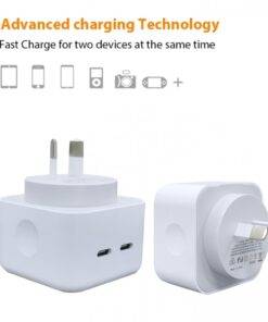 40W Dual USB-C Type-C PD Wall Charger Adapter for iPhone 15