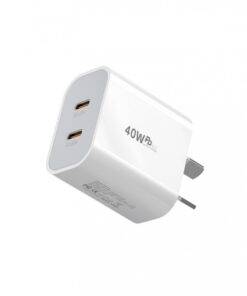 40w Dual PD Type-C Fast Charging Wall Charger Power Adapter