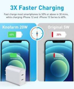 40w Dual PD Type-C Fast Charging Wall Charger Power Adapter