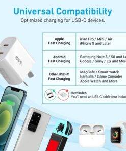 40w Dual PD Type-C Fast Charging Wall Charger Power Adapter