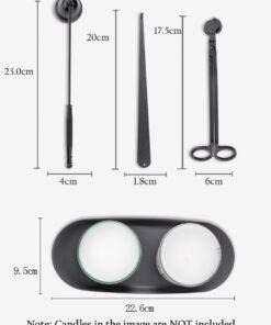 4PCs Stainless Steel Luxury Candle Wick Trimmer Wick Candle Snuffer Plate Tool Set