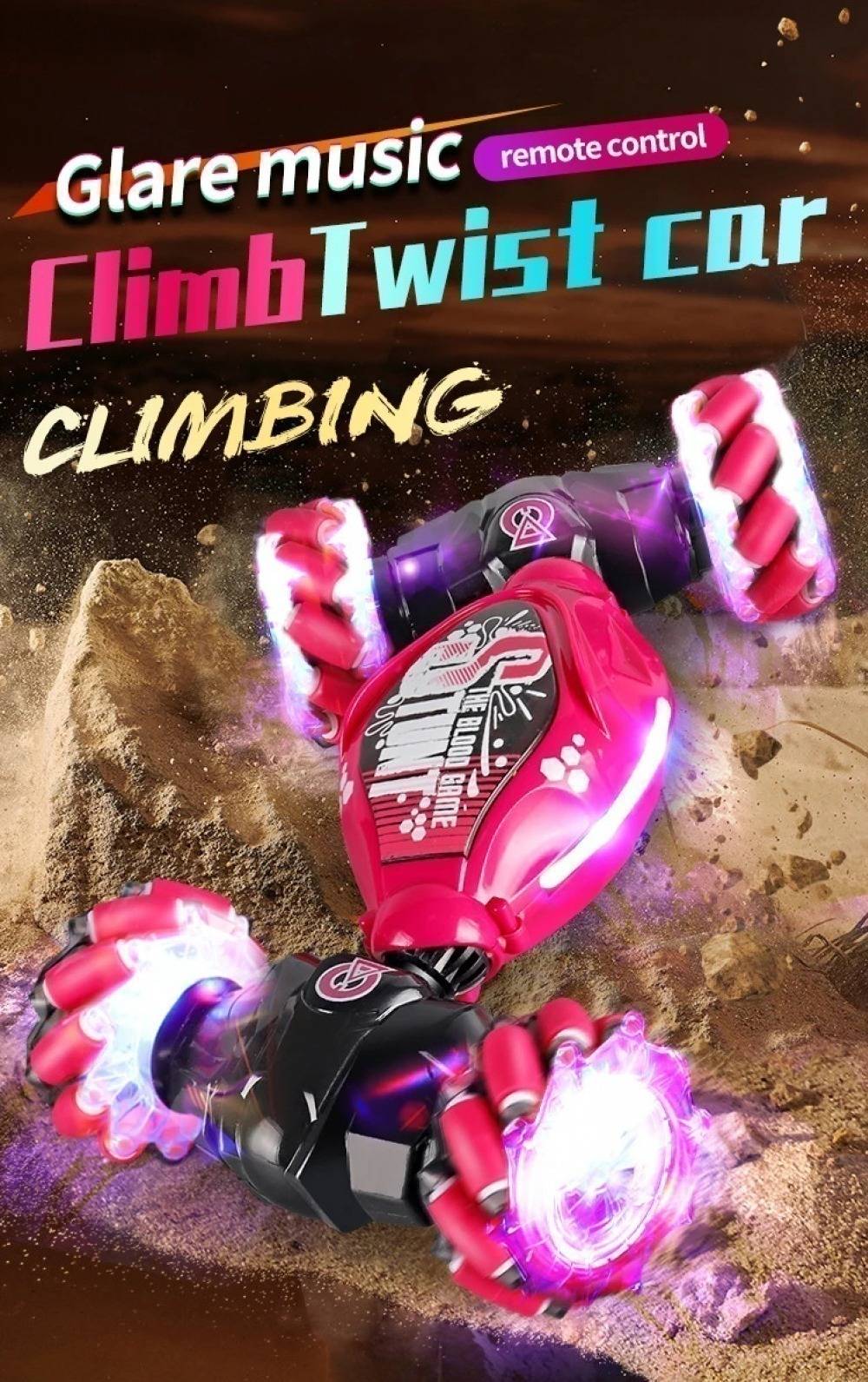 4WD Stunt Gesture RC Car With LED Light Toys for Kids