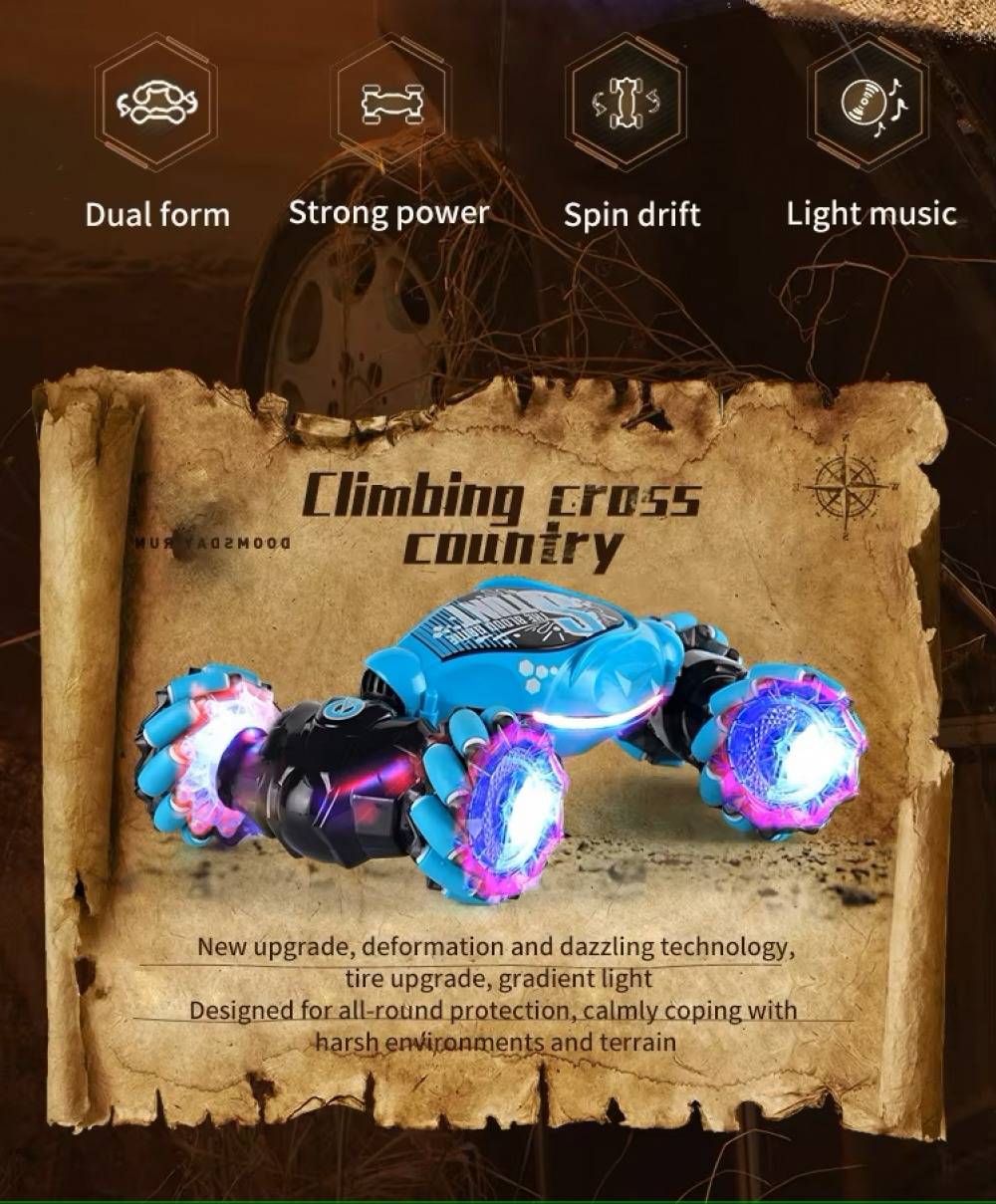 4WD Stunt Gesture RC Car With LED Light Toys for Kids
