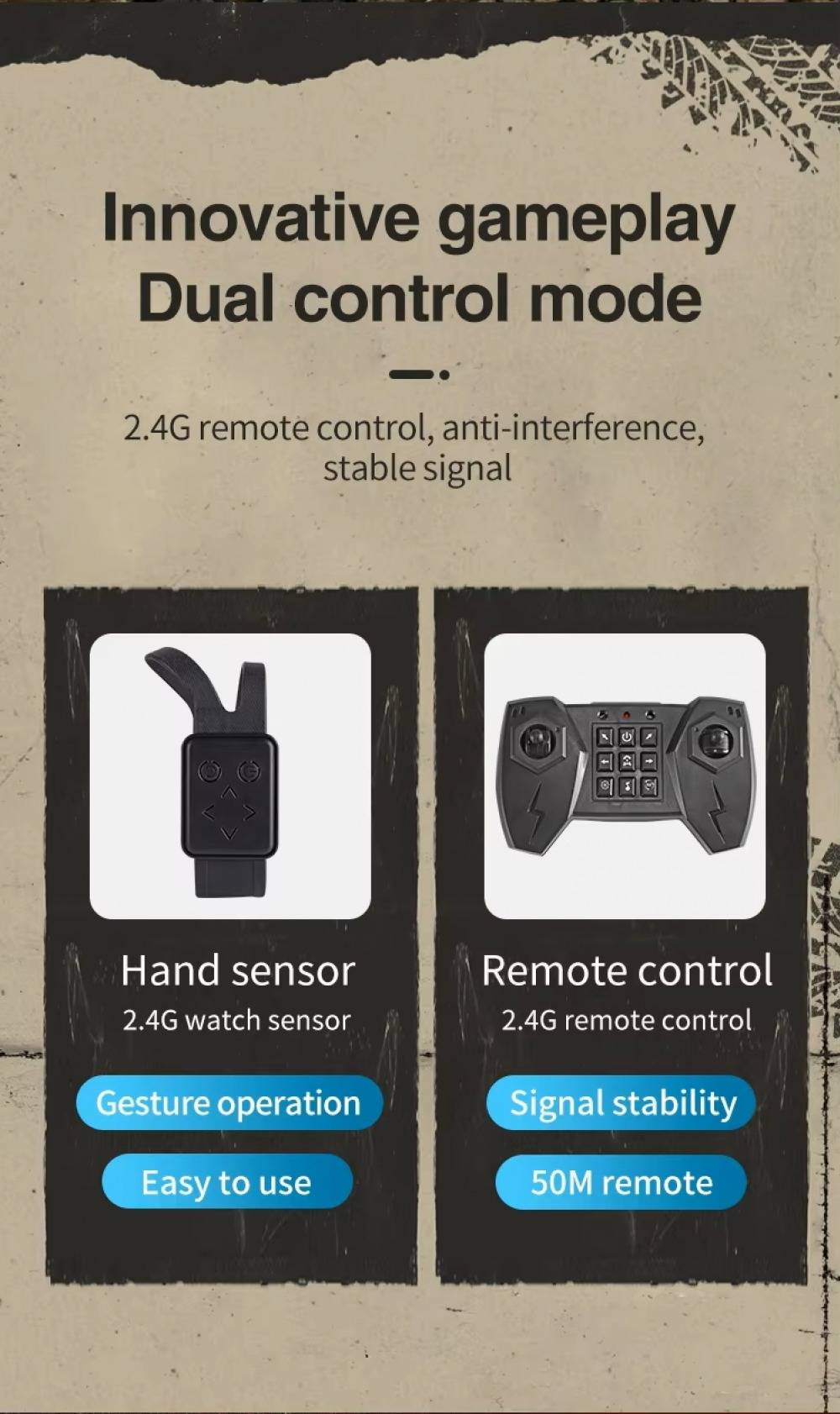 4WD Stunt Gesture RC Car With LED Light Toys for Kids