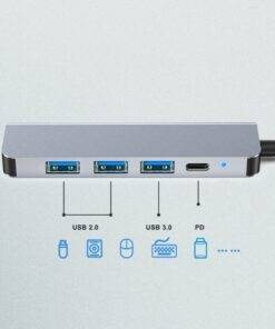 5 in 1 Type-C PD QC HDMI USB3.0 HUB Docking Station