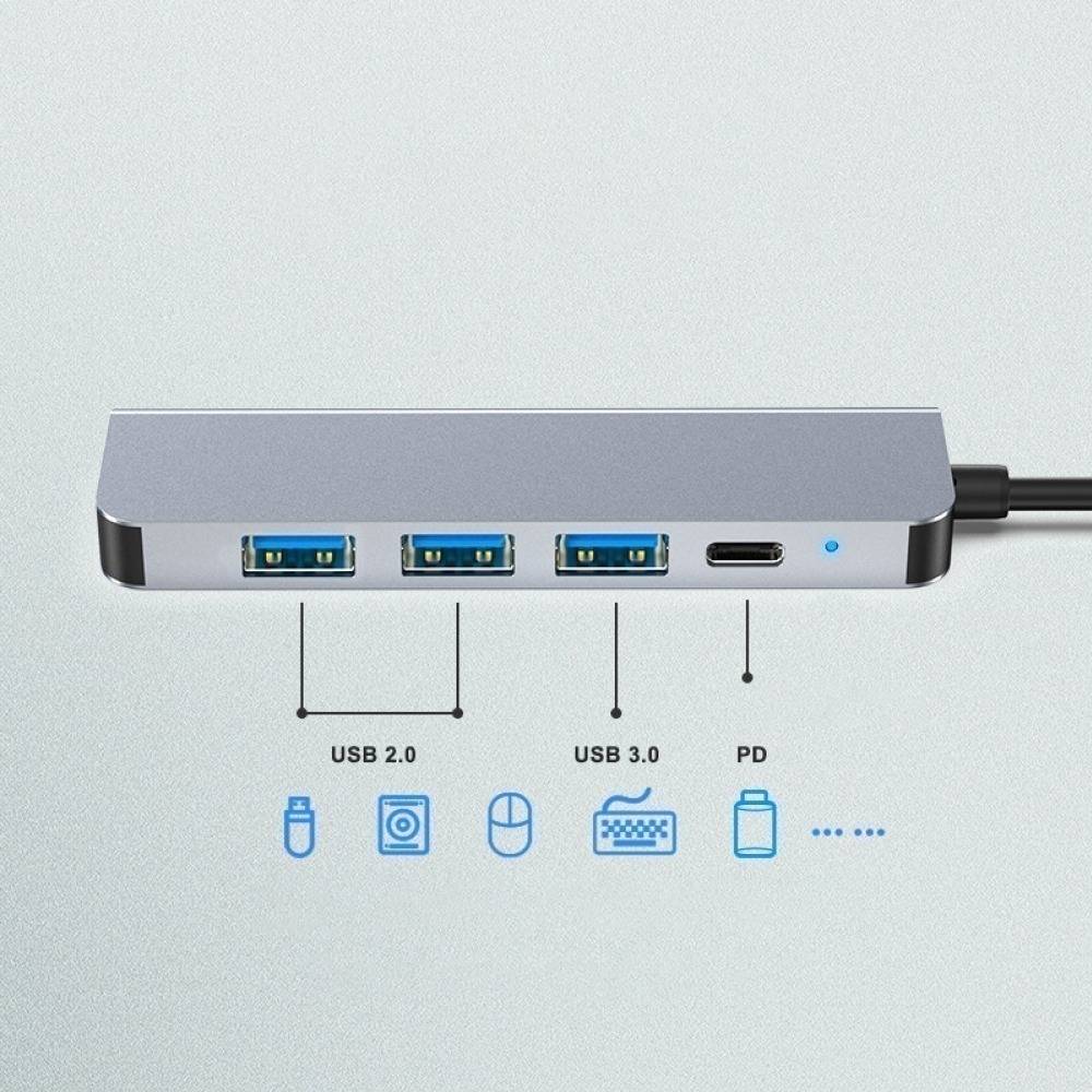 5 in 1 Type-C PD QC HDMI USB3.0 HUB Docking Station