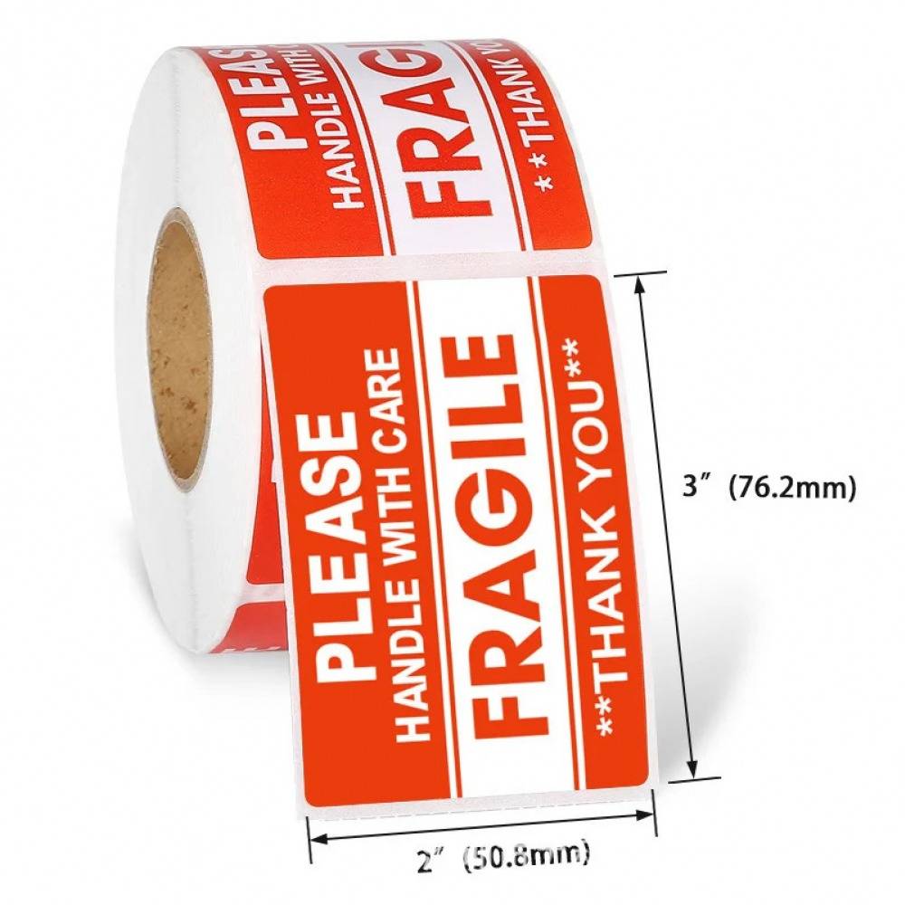 500PCS Fragile Stickers Handle With Care Warning Labels