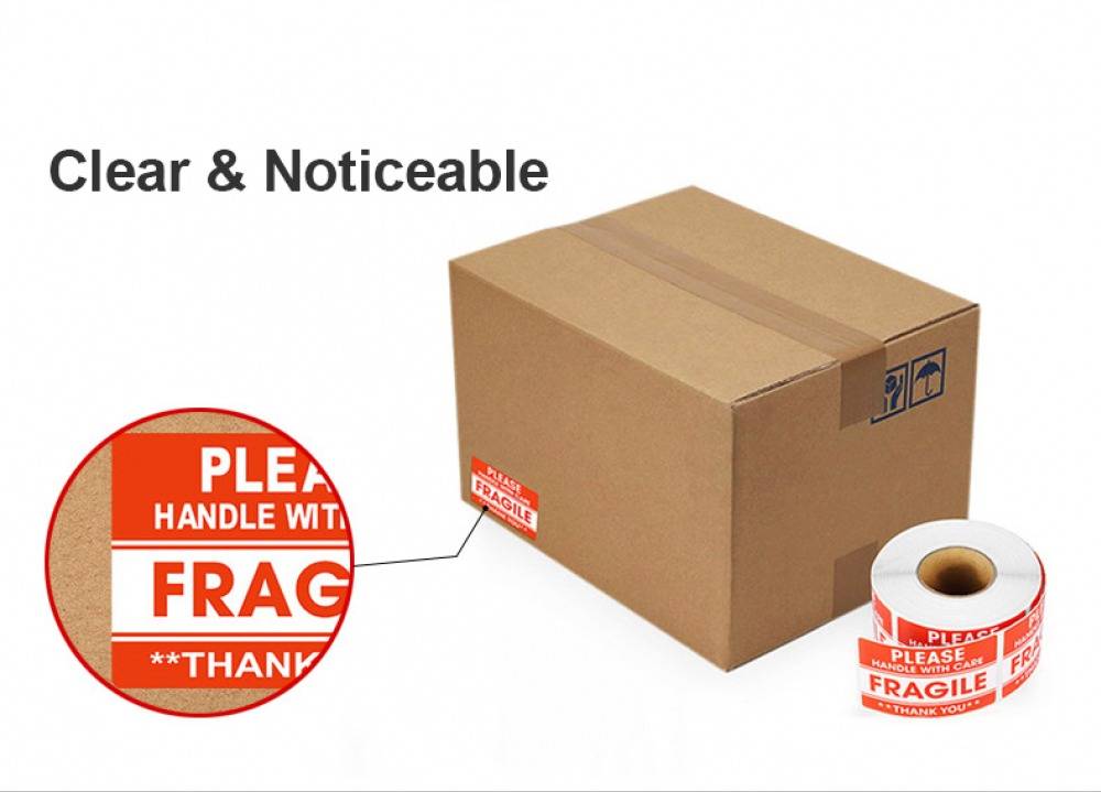 500PCS Fragile Stickers Handle With Care Warning Labels