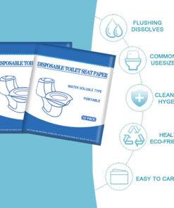 50pcs Disposable Toilet Seat Cover, Flushable