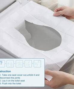 50pcs Disposable Toilet Seat Cover, Flushable