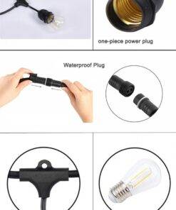 5M 10LED Bulbs Festoon String Lights