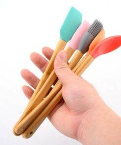 5Pcs Multicolour Bamboo Cookie Pastry Scraper Baking Tools