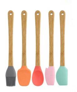 5Pcs Multicolour Bamboo Cookie Pastry Scraper Baking Tools