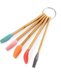 5Pcs Multicolour Bamboo Cookie Pastry Scraper Baking Tools