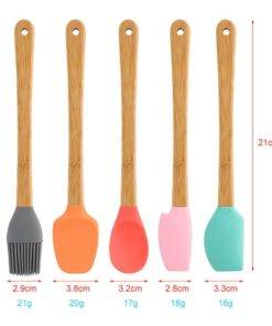 5Pcs Multicolour Bamboo Cookie Pastry Scraper Baking Tools