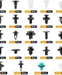 680Pcs Automotive Car Fastener Scrivet Rivet Clip Set Panel Push Plastic Clips