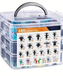 680Pcs Automotive Car Fastener Scrivet Rivet Clip Set Panel Push Plastic Clips