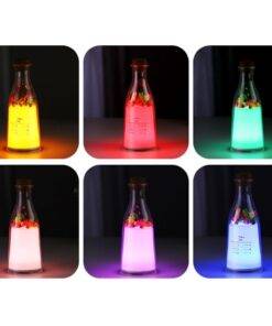 7 Colours Message Wishing Milk Drift Bottle LED Night Light Bedside Lamp
