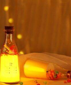 7 Colours Message Wishing Milk Drift Bottle LED Night Light Bedside Lamp