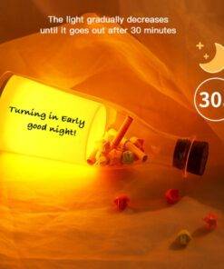 7 Colours Message Wishing Milk Drift Bottle LED Night Light Bedside Lamp