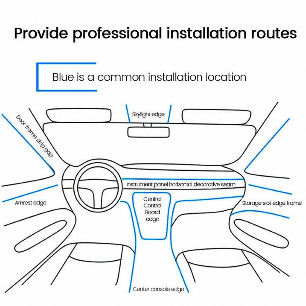 7M Car Interior Music Flashing EL LED Atmosphere Neon Strip