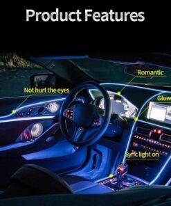 7M Car Interior Music Flashing EL LED Atmosphere Neon Strip