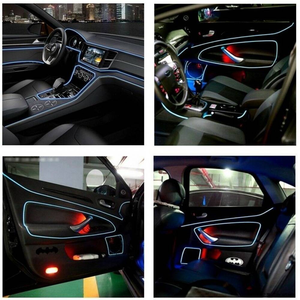 7M Car Interior Music Flashing EL LED Atmosphere Neon Strip