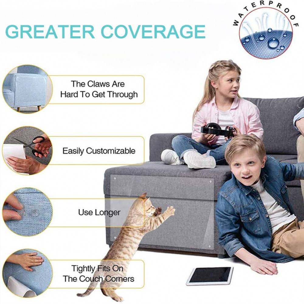 8PCs Cat Scratching Guard Sofa Couch Furniture Protection
