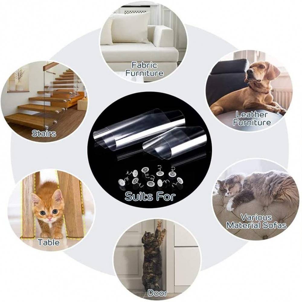 8PCs Cat Scratching Guard Sofa Couch Furniture Protection