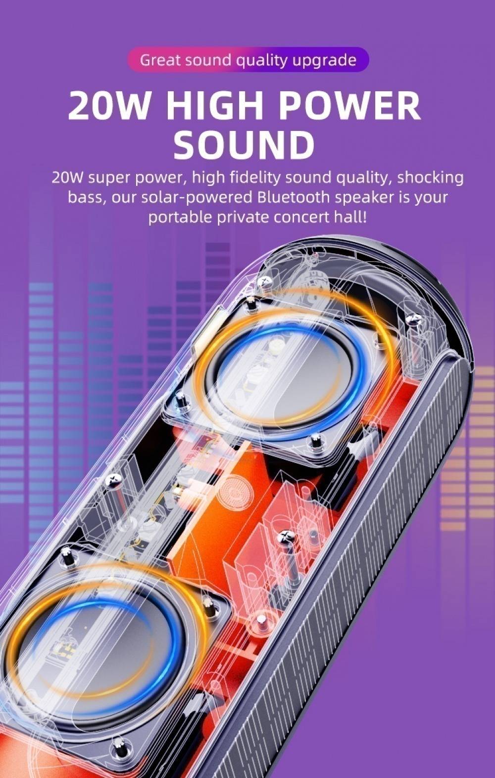 ABFOCE Outdoor Magnetic Bluetooth Speaker