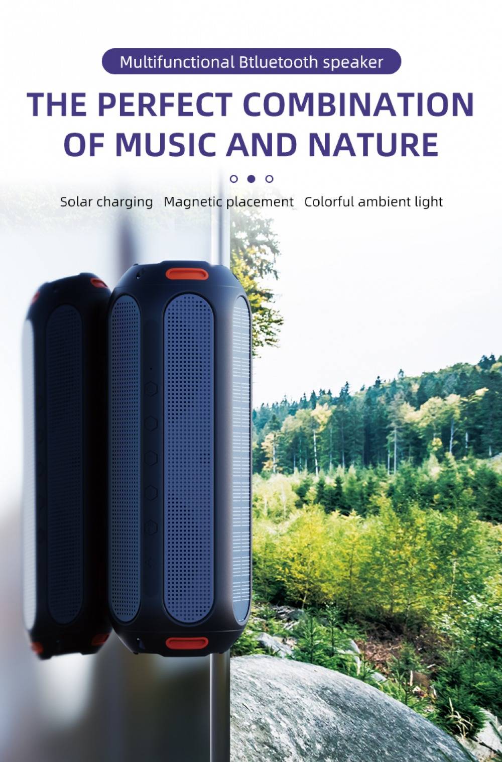 ABFOCE Outdoor Magnetic Bluetooth Speaker