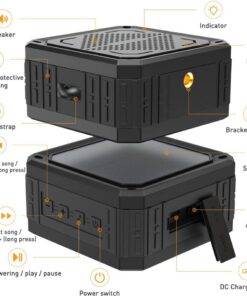 ABFOCE Outdoor Waterproof Mini Solar Bluetooth Speaker