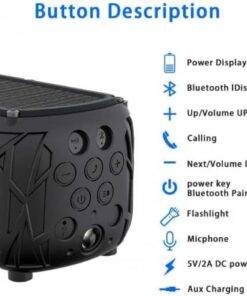 ABFOCE Outdoor Waterproof Solar Bluetooth Speaker