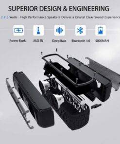 ABFOCE Outdoor Waterproof Solar Bluetooth Speaker