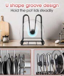 Adjustable 8 Tier Pan and Pot Lid Holder Rack