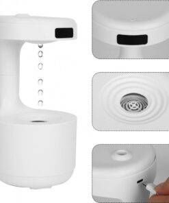 Anti-Gravity Air Humidifier Water Droplets Clock Lamp