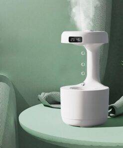 Anti-Gravity Air Humidifier Water Droplets Clock Lamp