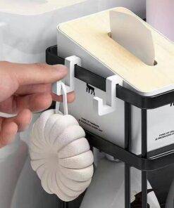 Bathroom Toilet Tank Shelf No-Punch Iron Rack