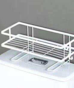 Bathroom Toilet Tank Shelf No-Punch Iron Rack