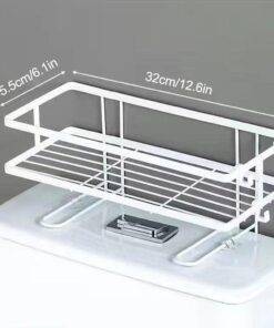 Bathroom Toilet Tank Shelf No-Punch Iron Rack