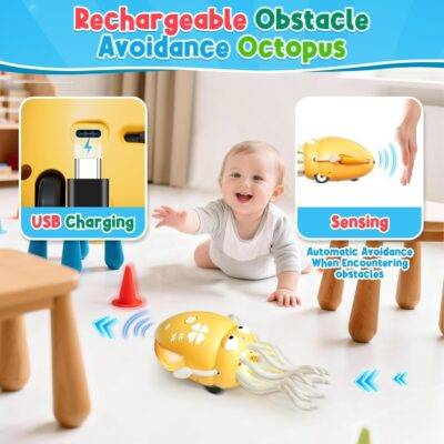 Birthday Gift Dancing Squid Baby Toy Infant Tummy Time