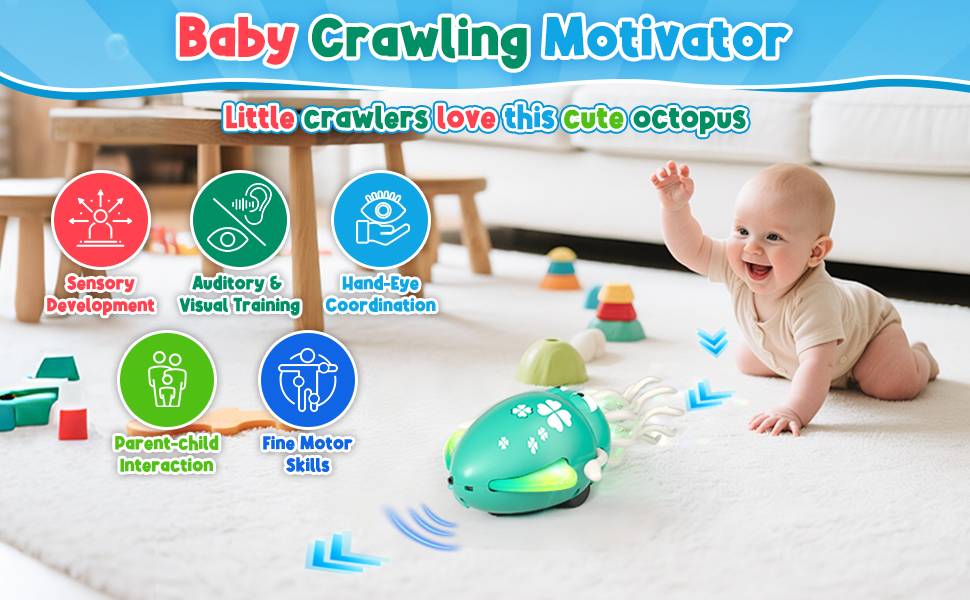 Birthday Gift Dancing Squid Baby Toy Infant Tummy Time