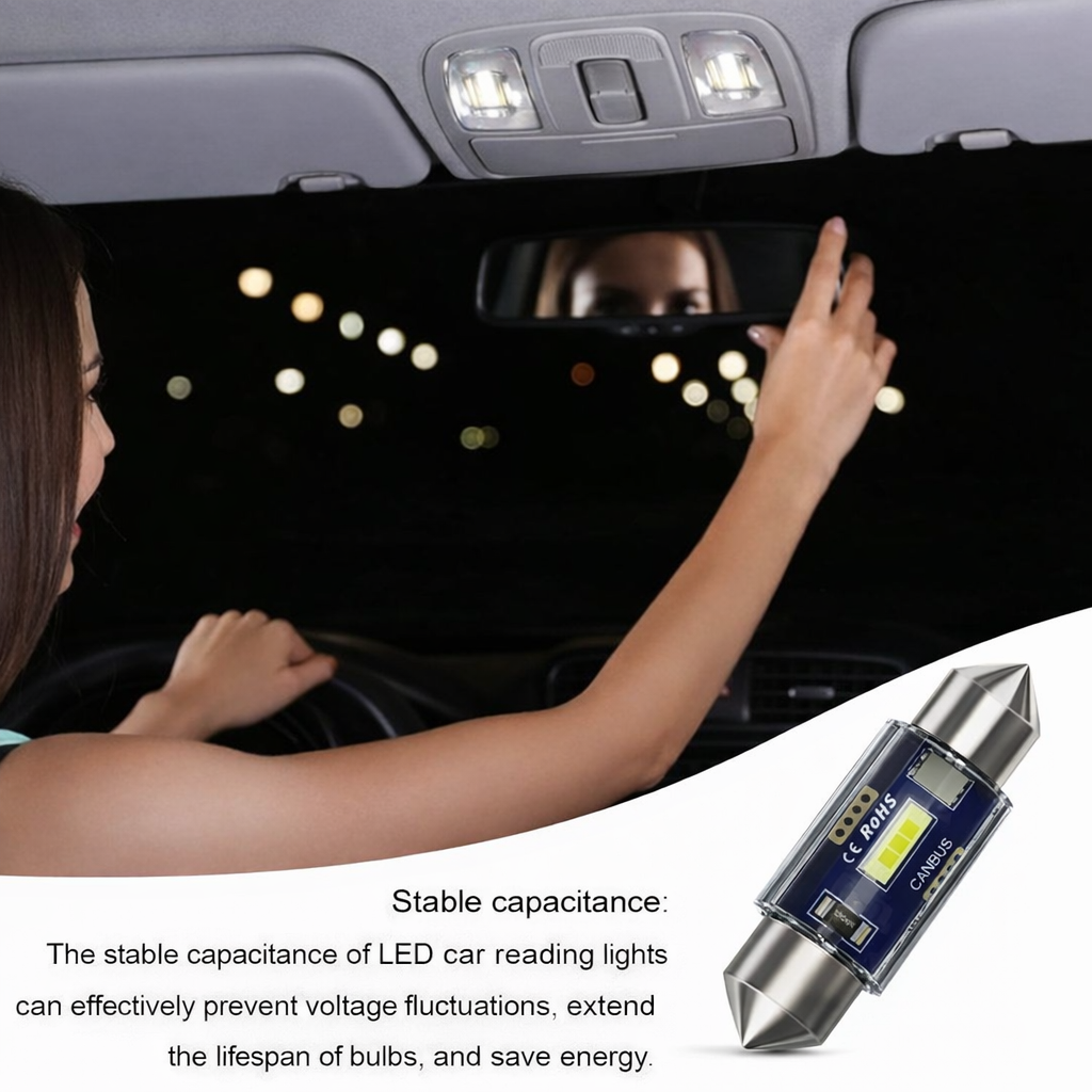 Premium C5W LED Festoon Bulbs CANbus White, 31, 36, 41mm - Image 7