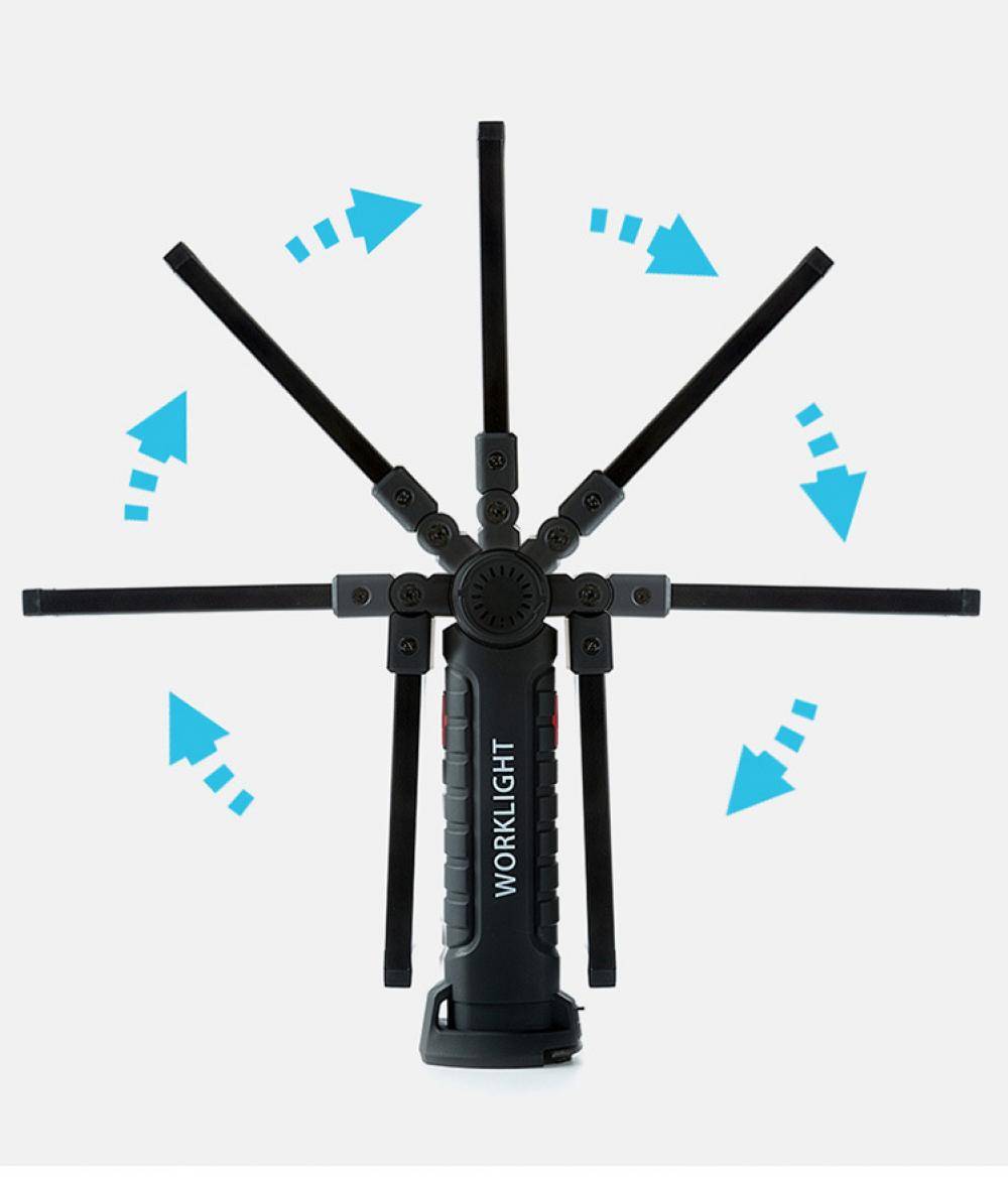 COB LED Torch USB Rechargeable Multi-Function Folding Work Light