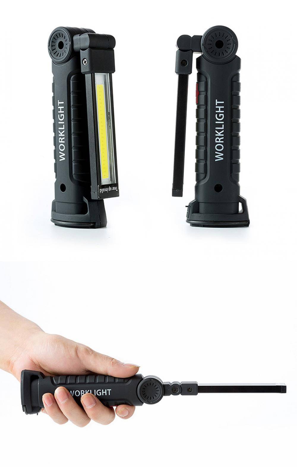 COB LED Torch USB Rechargeable Multi-Function Folding Work Light