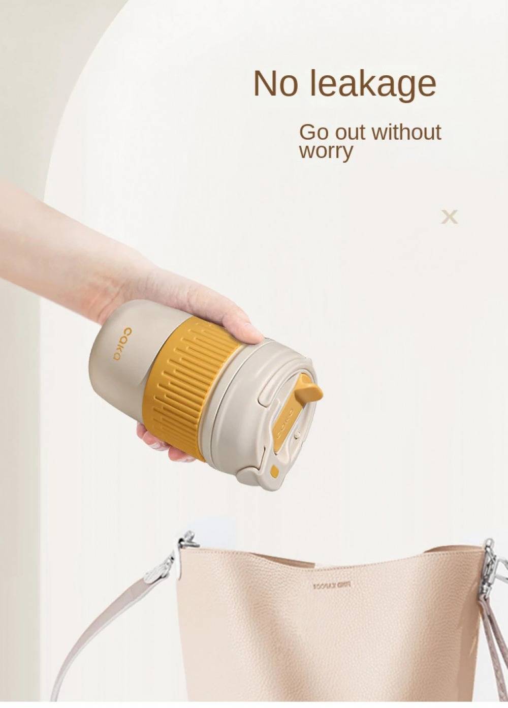 Caka Stainless Steel Thermal Coffee Cup with Lids and Straws