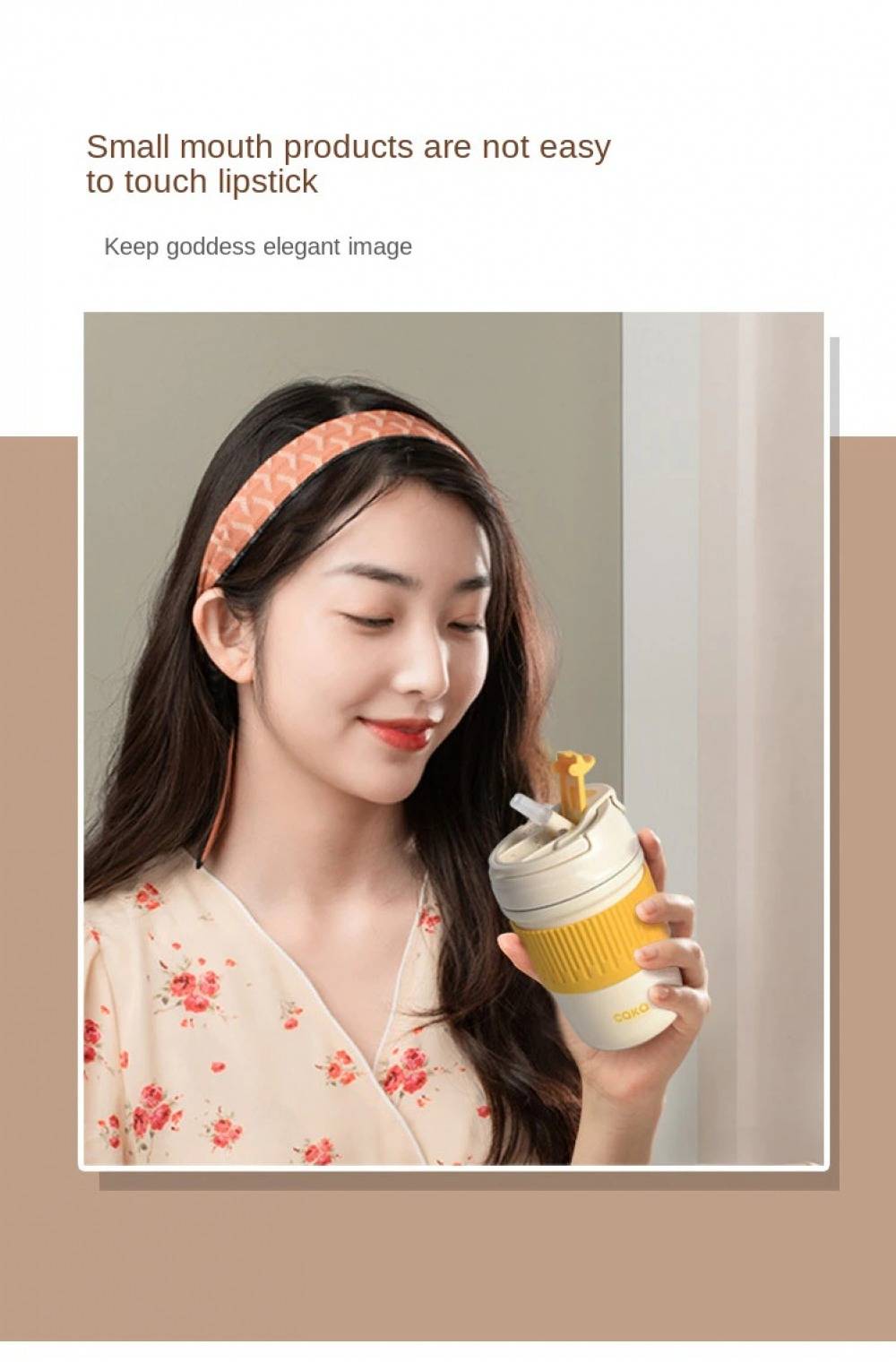 Caka Stainless Steel Thermal Coffee Cup with Lids and Straws